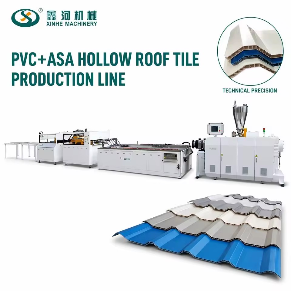 One-Step Molding Customized Width Plastic PVC CPVC Roof Tile Sheet Making Machine 100% Precision Profile Control