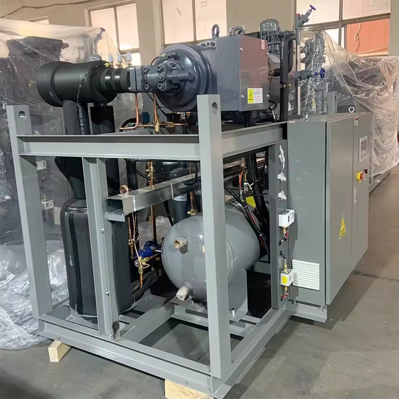 Heavy Duty Sustainable Refrigeration Equipment Low Noise Factory Process Cooling Water Cooled Screw Chiller