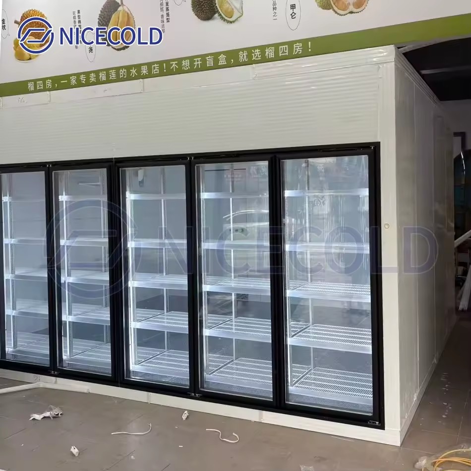 Energy Saving Defogging Display Cold Room Glass Front Beer Walk-in Cooler for Premium Liquor Store