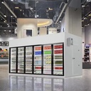 Energy-saving 6 Doors Cold Room Glass Door Display Walk in Cooler for Drinks Ice Cream Food