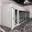 Space Saving Display Cold Room Custom Size PU Panel Glass Door Walk in Cooler for Retail Grocery Store