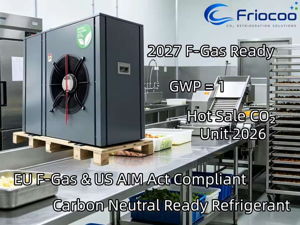 FRIOCOO R744 CO2 Condensing Unit for Dairy Processing Milk Cold Storage DC Inverter Refrigeration Equipment Eco