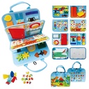 Felt Busy Book Sensory Toy 1-3Y Children Dinosaur Theme Quiet Educational Toy Life Skills Cognition Sorting Matching Nonwoven