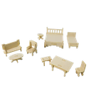 Kids' 3D Felt Lightweight Nonwoven Mini Furniture DIY Puzzle Educational Toy Game Set Gift