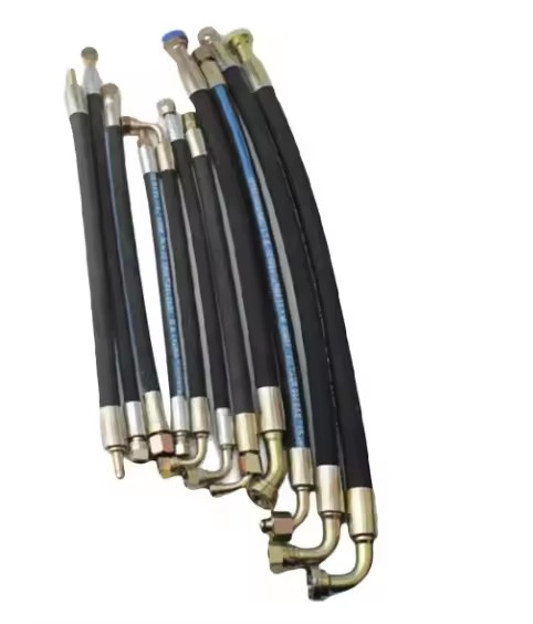 Custom Braided Rubber High-Pressure Hydraulic Oil Fuel Hose New Condition 3/8 1/2 2 Inch High Pressure Hydraulic Line Parts