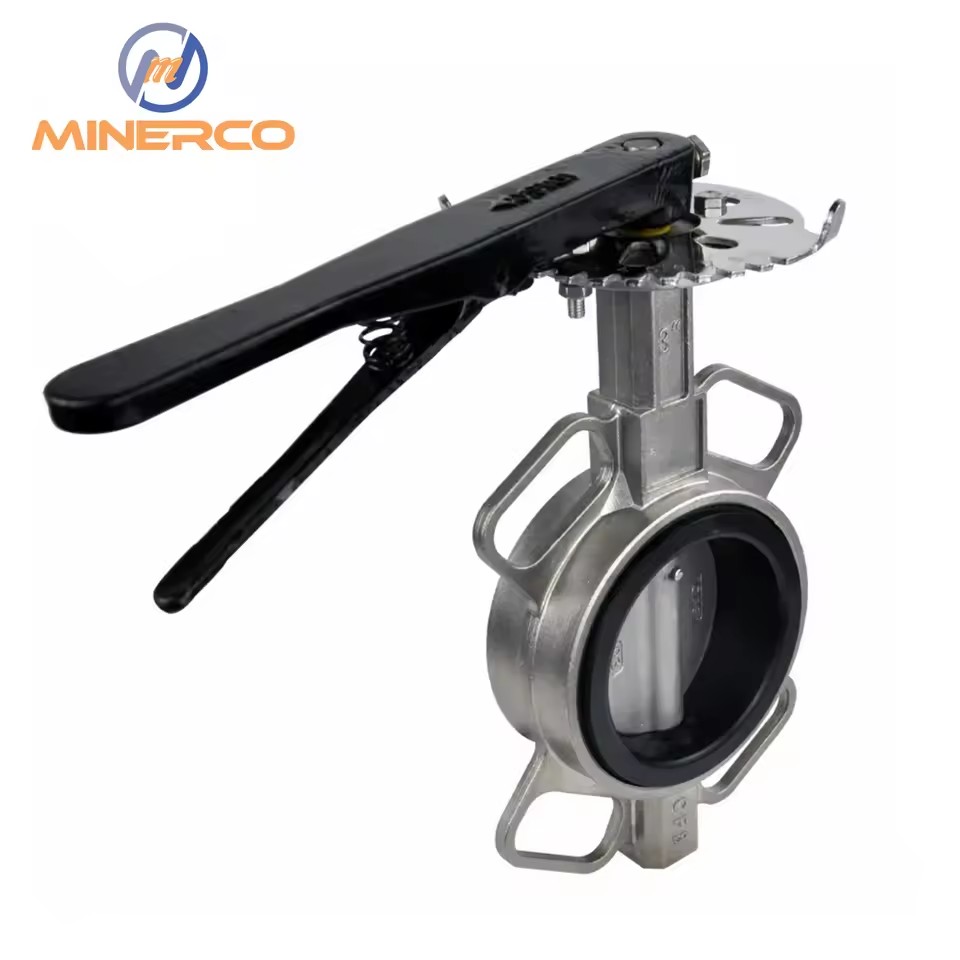 Ductile Iron Butterfly Valve with Curved Blade and 4 Blades Painted Finish Gear Operator for Water Supply Flow Control Systems
