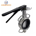 Ductile Iron Butterfly Valve with Curved Blade and 4 Blades Painted Finish Gear Operator for Water Supply Flow Control Systems
