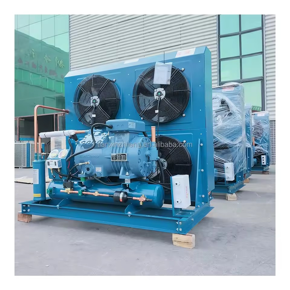 Energy-saving Piston Compressor Condensing Unit; Air-cooled Piston Refrigeration Unit for Cold Storage of Meat.