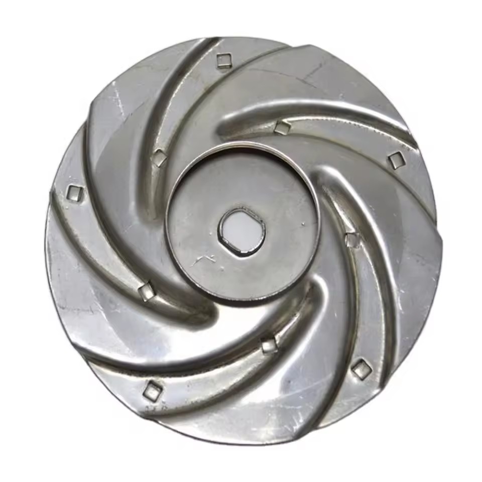 Flexible Silver High Pressure Marine Engine Rubber Impeller OEM Pump Parts Customized Size Boat Hydraulic 4 Blades Semi-Open