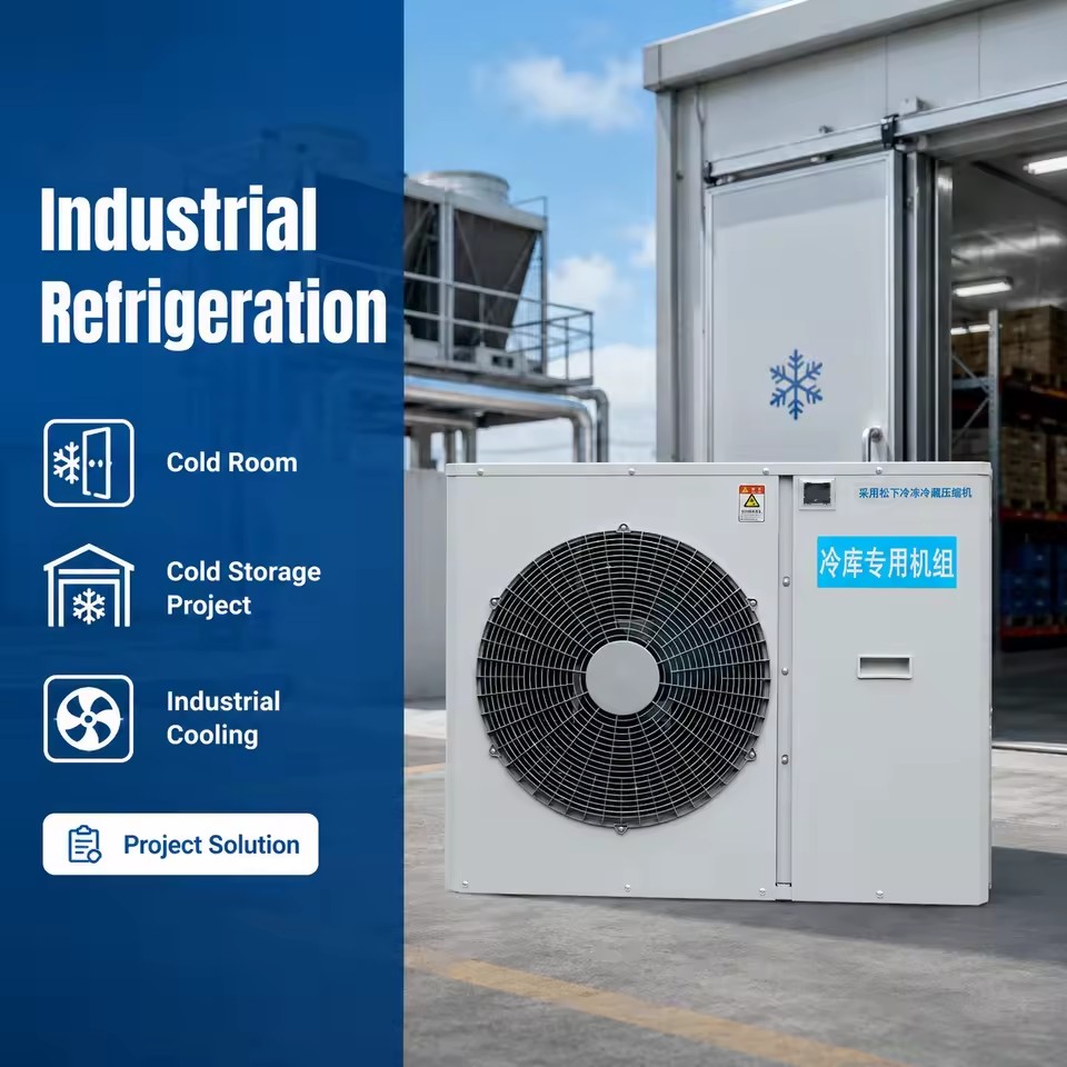 Condensing Unit for Seafood Fish Cold Storage Refrigeration System for Industrial Cold Storage Project