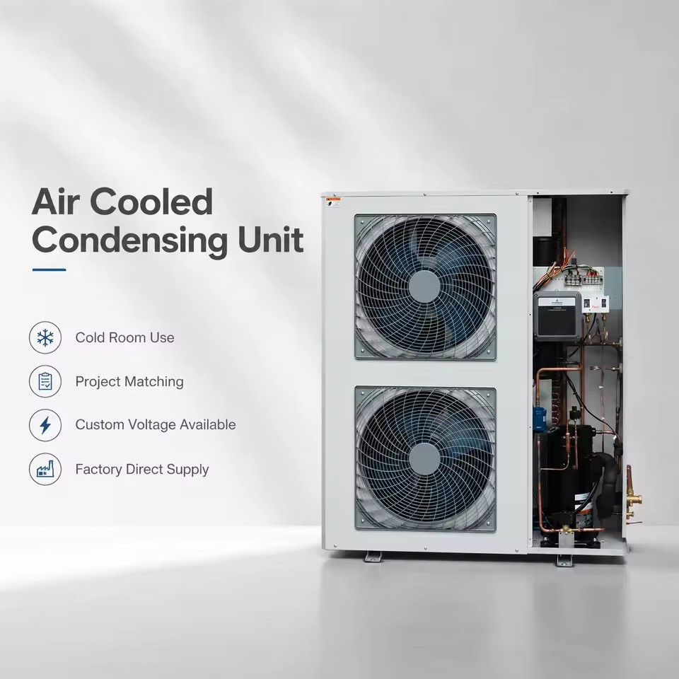 Hermetic Scroll Scroll Compressor Condensing Unit for Fruit Vegetable Cold Room Refrigeration System