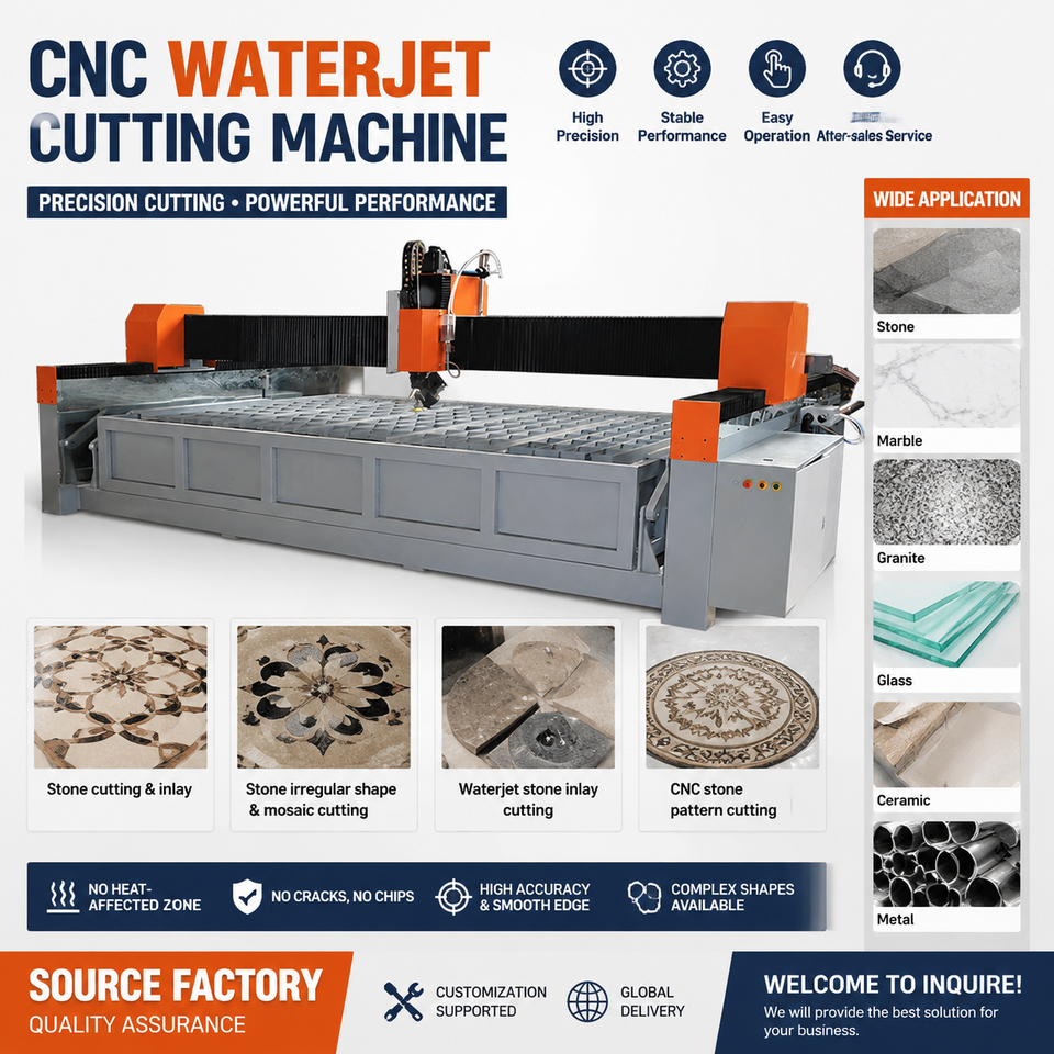 Manufacturers Wholesale Water Jet Cutter Cnc 5 Axis Waterjet Cutting Machine
