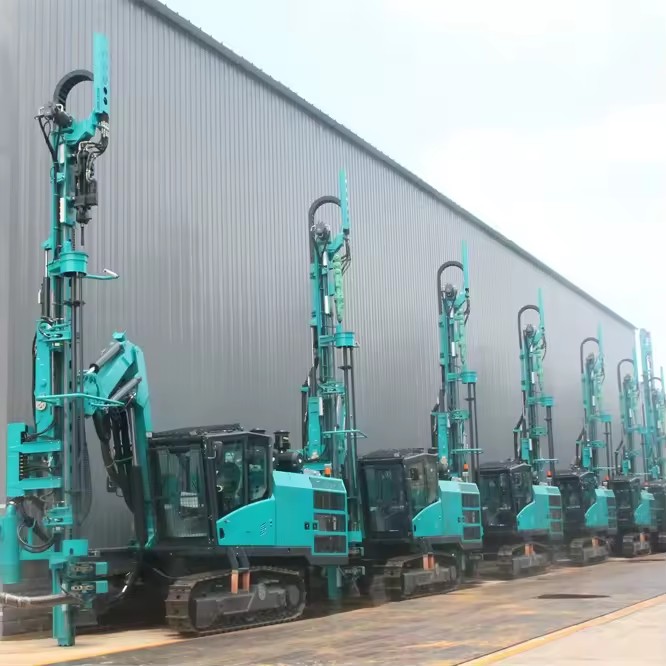 Crawler Mounted Diesel Mine Surface DTH Drill Rig with Gearbox and Motor Max 40m Drilling Depth for Sale