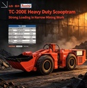 Tuoxing TC-200E 2m LHD Loader 13t Machine Weight 75kw Power Energy Saving Narrow Vein Mining Equipment Electric Scooptram