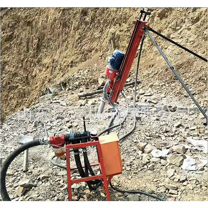 HQD70 Cheap Small Borehole Portable DTH Rack Drill Rig Pneumatic Simple ROCK Drill Rotary Gold Mine Drilling Rig