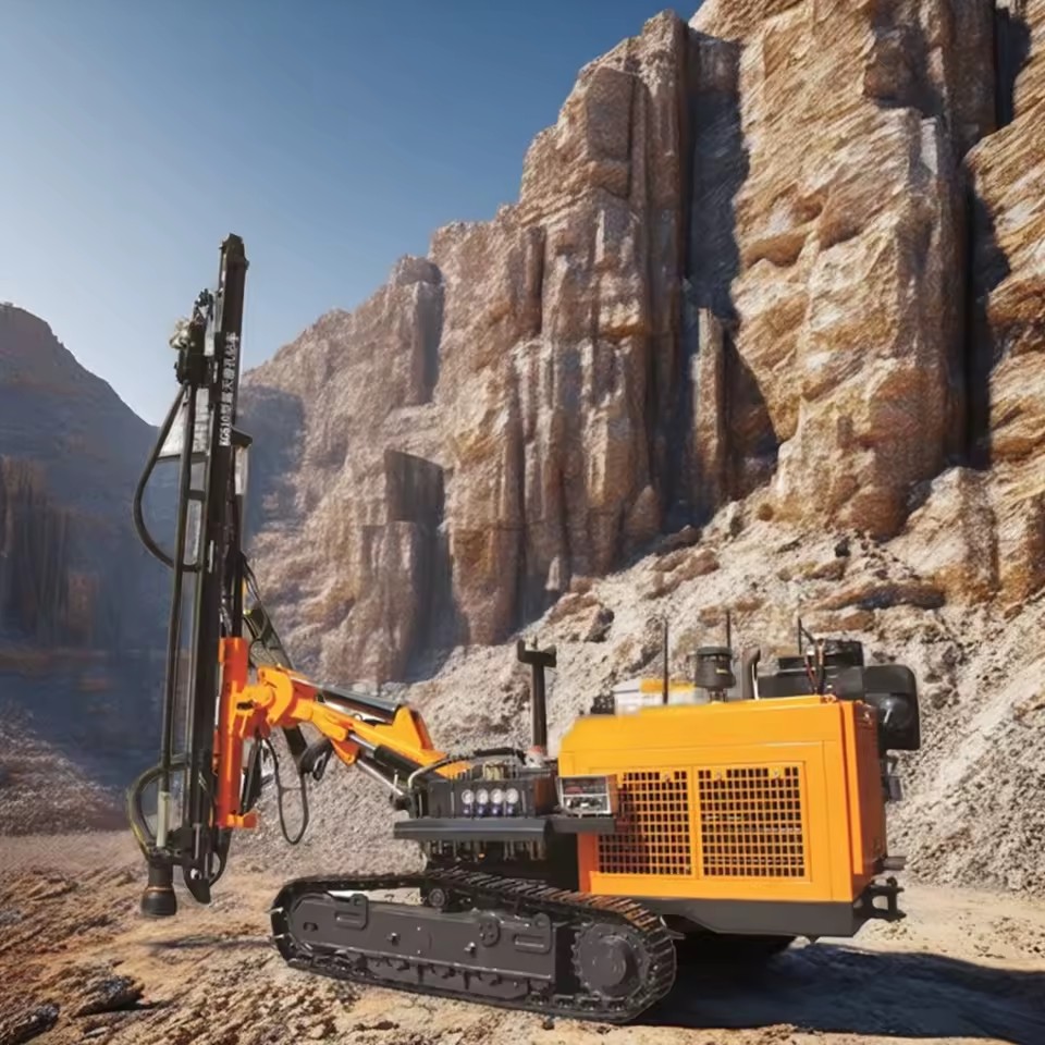 200m Depth Rock Drilling Machine / Air DTH Water Well Bore Hole Mine Drilling Rig