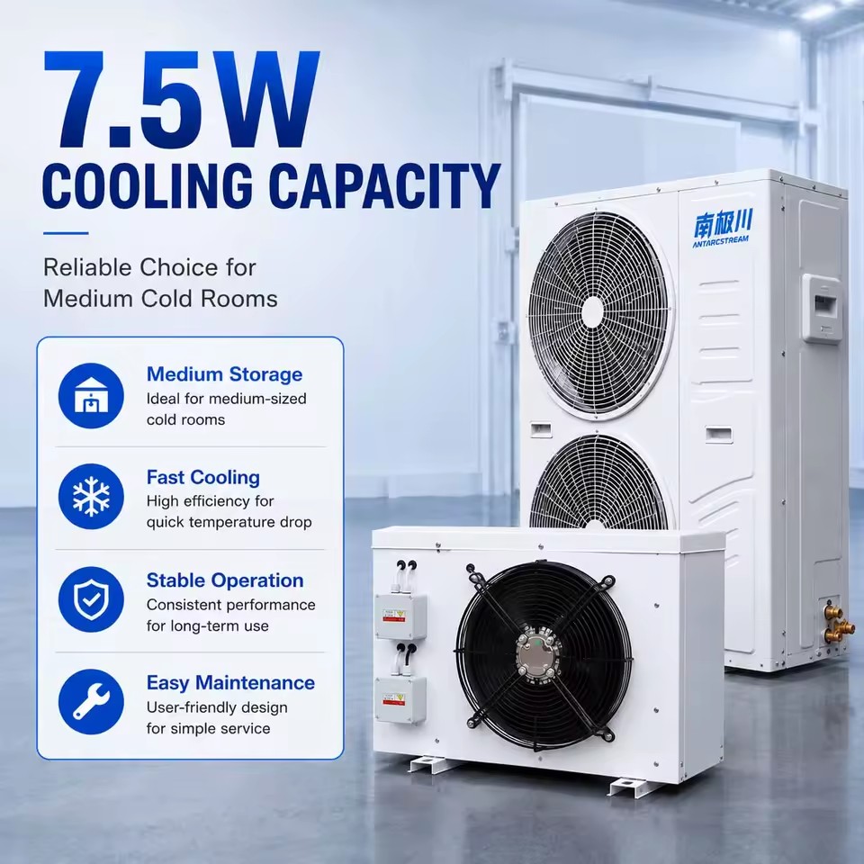Energy Saving Inverter Refrigeration Unit with Hot Gas Defrost System for Commercial Cold Storage