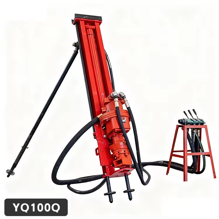 YQ Portable Electric-Powered Pneumatic DTH Drill Rig 30m Deep Well Rock Drilling Equipment Slope Protection Mining Easy Operate