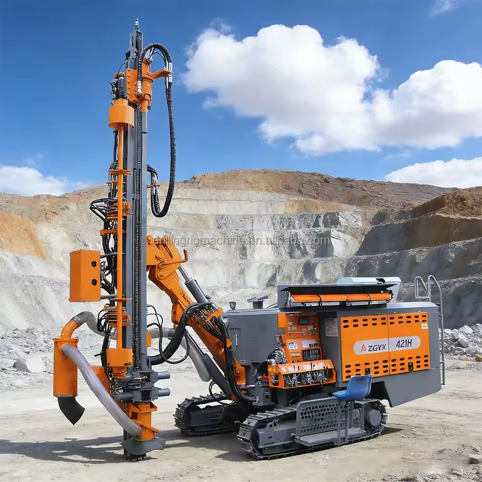 ZGYX421 Mine Drilling Rig 21m DTH Rock Drilling Rig Crawler Mounted Hydraulic Diesel for Blasting Operations