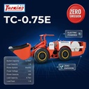 Tuoxing TC-0.75E 0.75 Yardas Small Electric Mining Equipment LHD Underground Loader 110 kW Energy Saving 0.75m Bucket