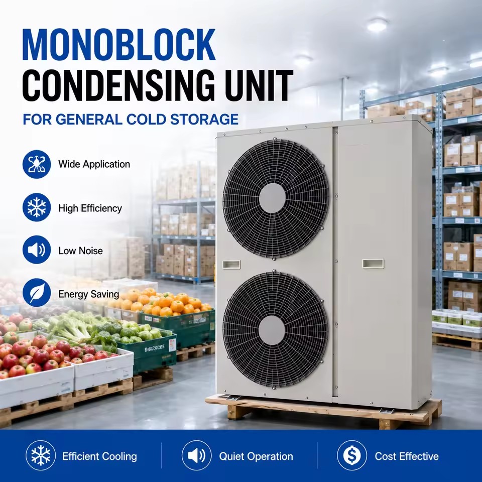 Monoblock Condensing Unit for Cold Room Frozen Meat Chicken Seafood Storage with Energy Saving Compressor Refrigeration System