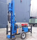 Small Hydraulic Water Well Drilling Rig, 150-meter Portable Wheeled diesel Drilling Rig Automatic Mine Drilling Rig
