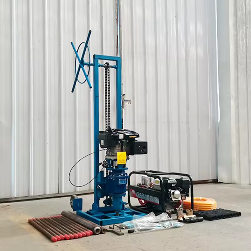 Electric Bore Hole Water Well Drilling Rig Portable Gasoline Hydraulic Drilling Rig Agricultural Mine Drilling Rig Price