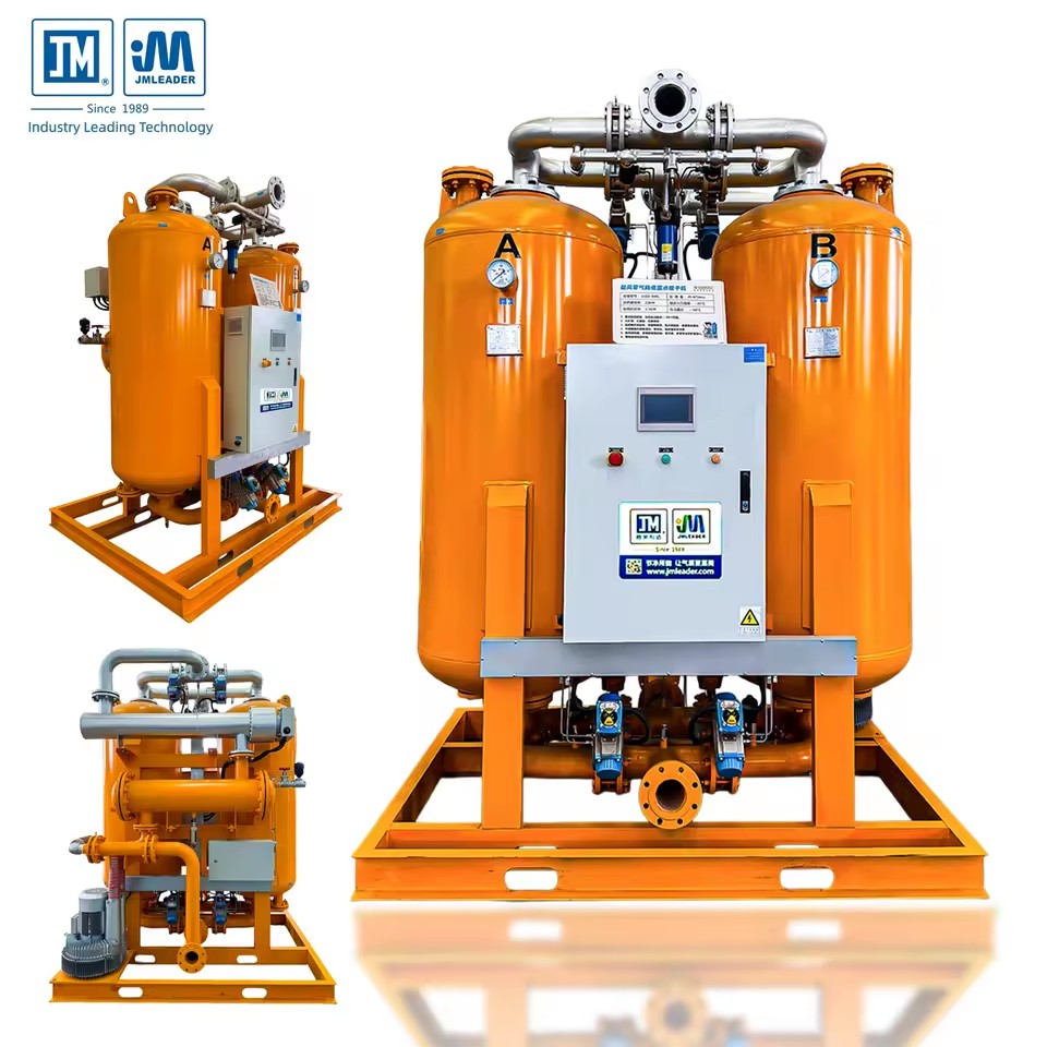 38Nm/min Blower Purge Screw Air Compressor Absorption Desiccant Air Dryer Low Dew Point Regenerative Compressed Air Dryer