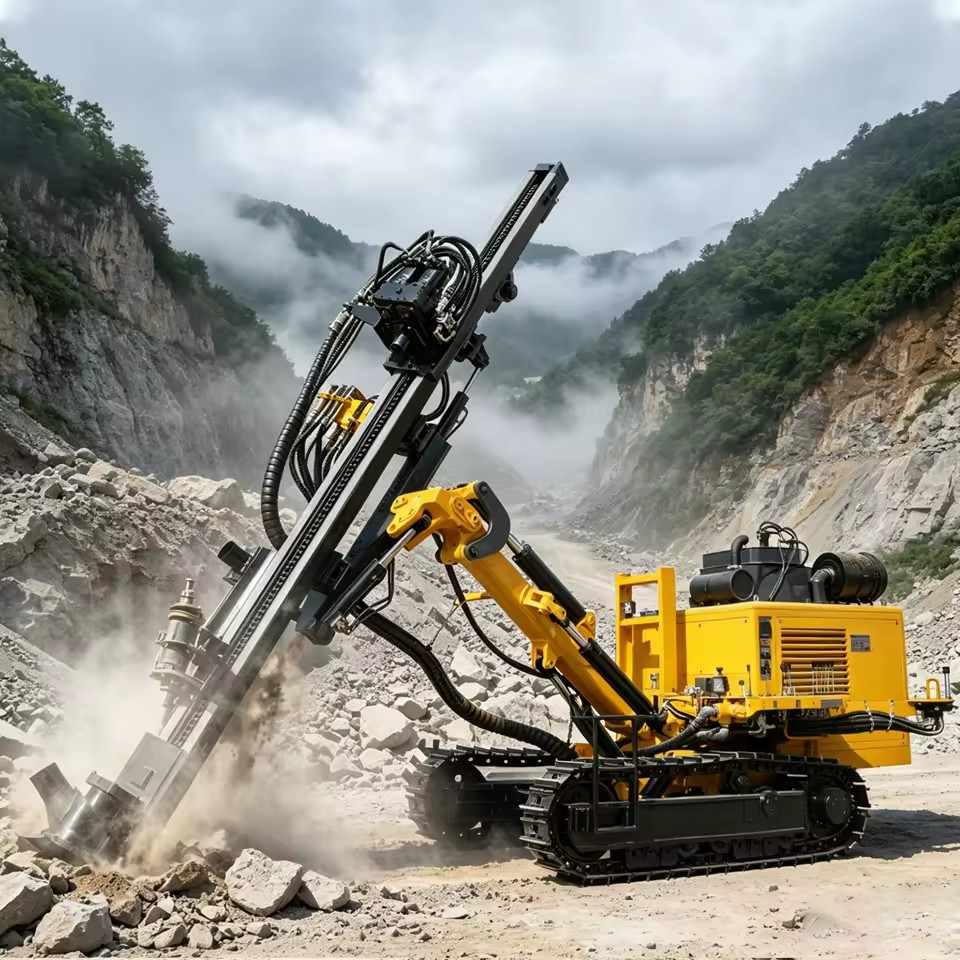 Chinese Factory DTH 20m Integrated Separated 2026 Blast Borehole Drill Rig for Gold Mine Quarry Diesel Engine High Efficiency CE