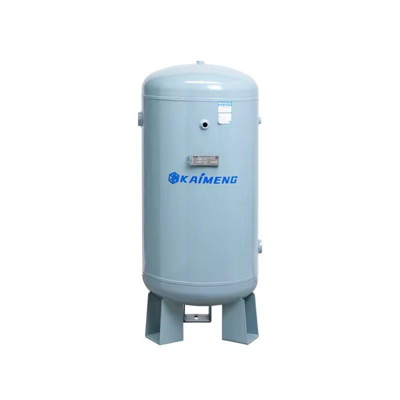 Sturdy 200L Vertical Carbon Steel Powder Coated 1.3MPa Design Pressure Compressed Air Tank Leak-proof Submerged Arc