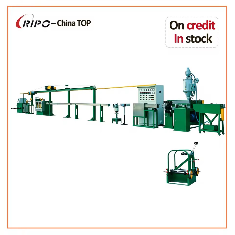 RIPO 70 Full cable manufacturing production line Single Screw Cable Wire Extruder Production Line for PVC/PE Insulation