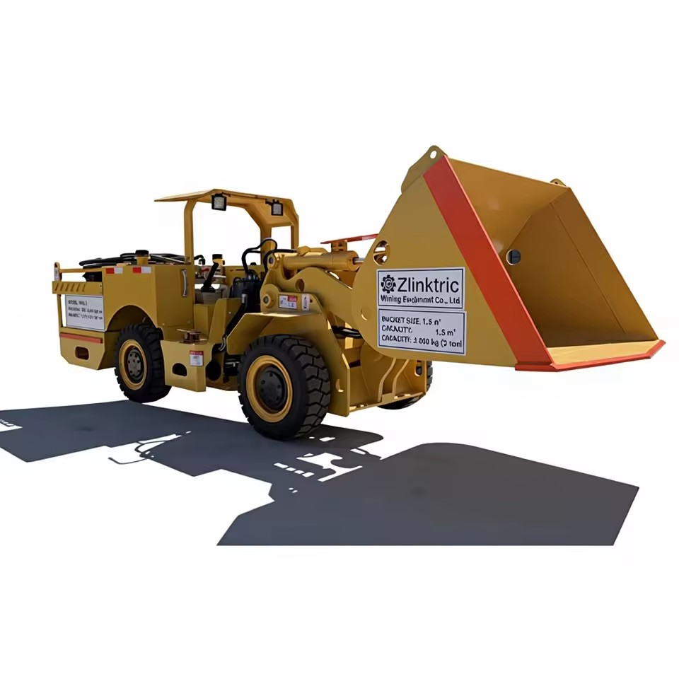 WJD-2 75KW Energy Saving Cubic Yard Electric Underground LHD Loader 4WD Scooptram for Mining Machines