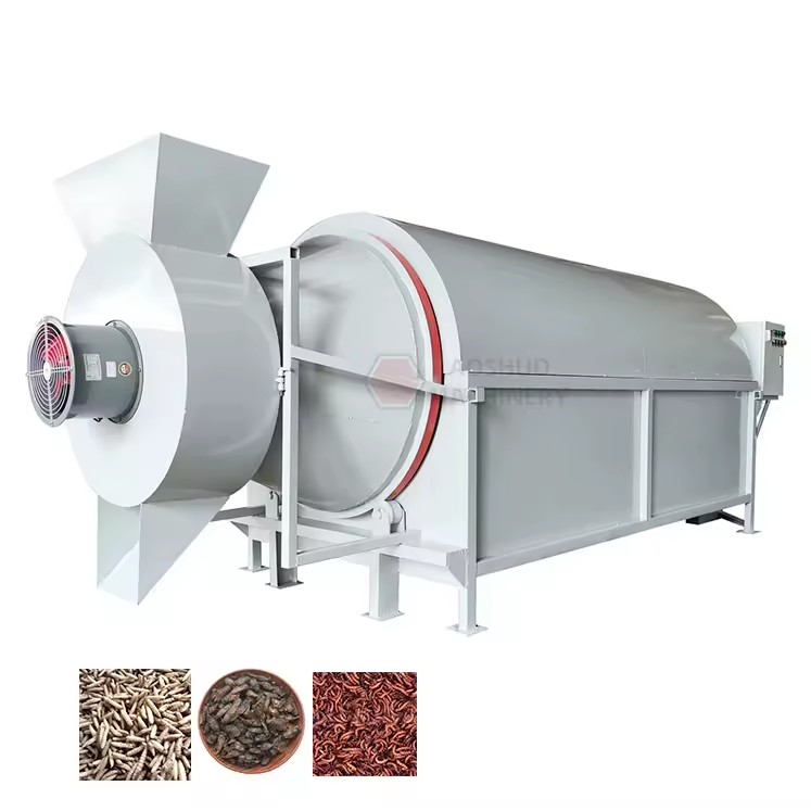 High Cost Performance Efficient Electrical Heating BSF Insect Larvae Rotary Dryer Equipment