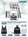 Durable LDPE Garbage Bag Film Extrusion Machine ABA Three Layer Co-extrusion Blown Film Machine for Supermarket Bag Production