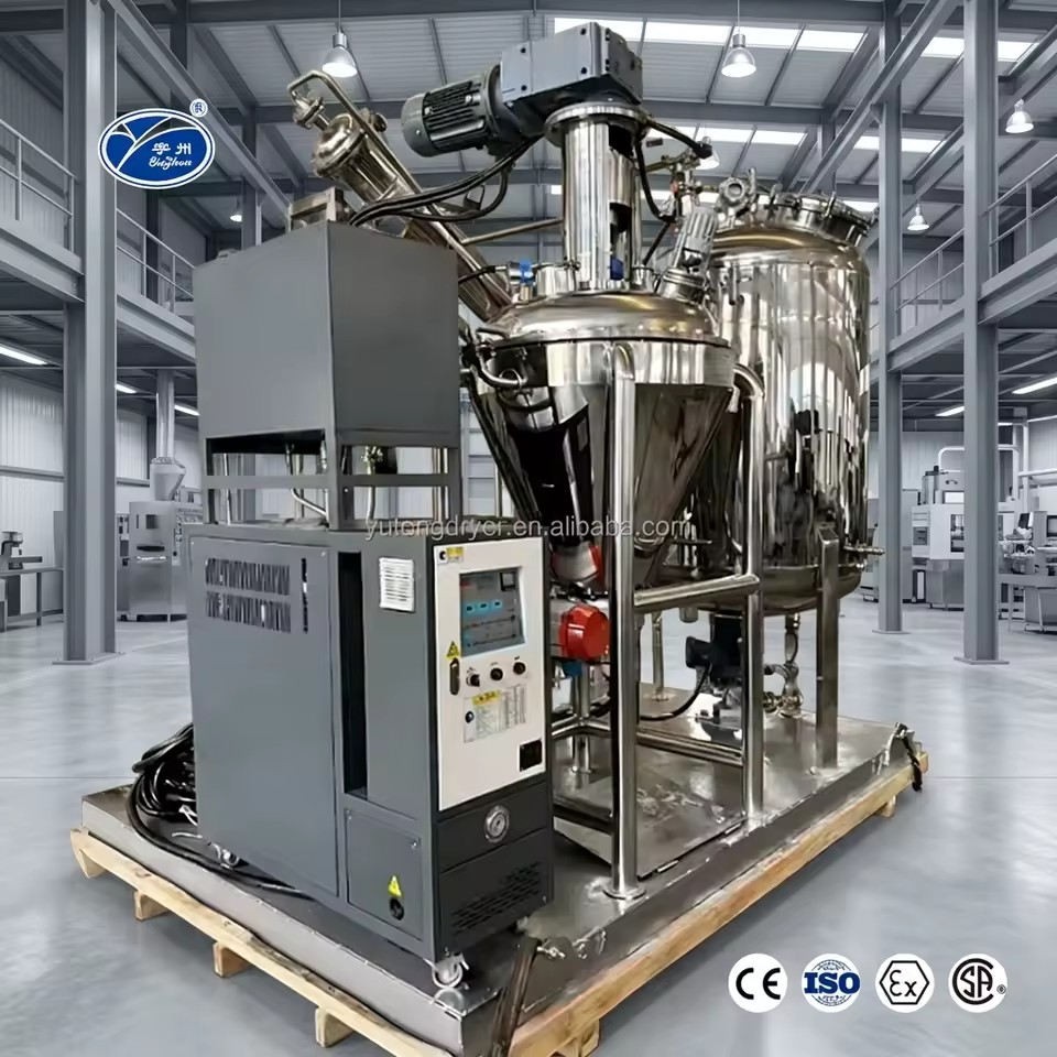 High Efficiency GLZ Vacuum Ribbon Dryer GLZ Series Automatic Single Conical Vacuum Spiral Ribbon Dryer with PLC Controlled
