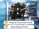 COM-ENERGY Original Tecumseh Compressor Condensing Unit for Cold Room Storage Fruit Vegetable Meat Seafood Refrigeration System