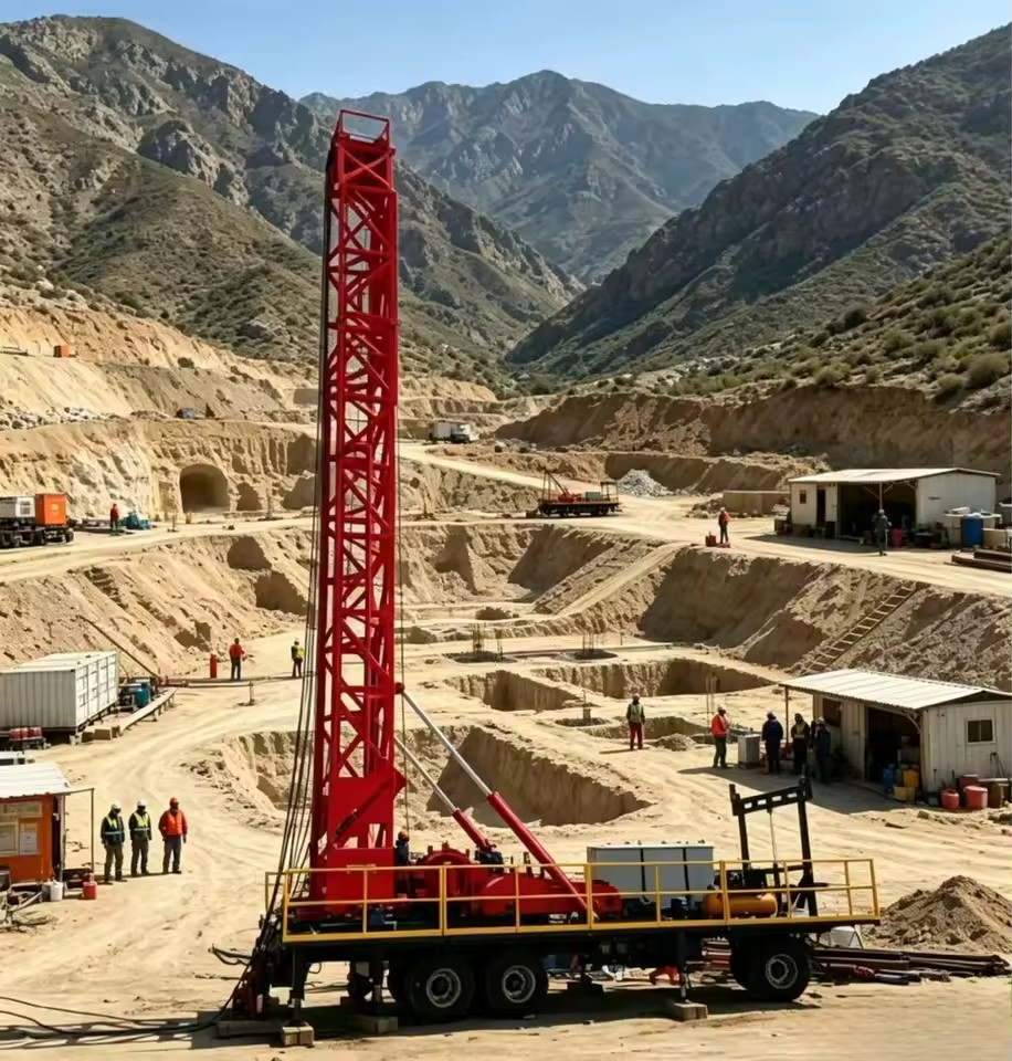 Long Service Life Robust 1000m Rotary Drilling Rig for Water Well Drilling and Mining Exploration