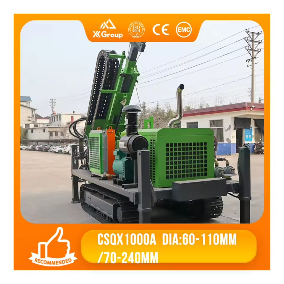 CSQX1000 Portable Mining Rotary Hydraulic Core Drilling Rig with Pump Diesel Engine 2000m Drilling Depth