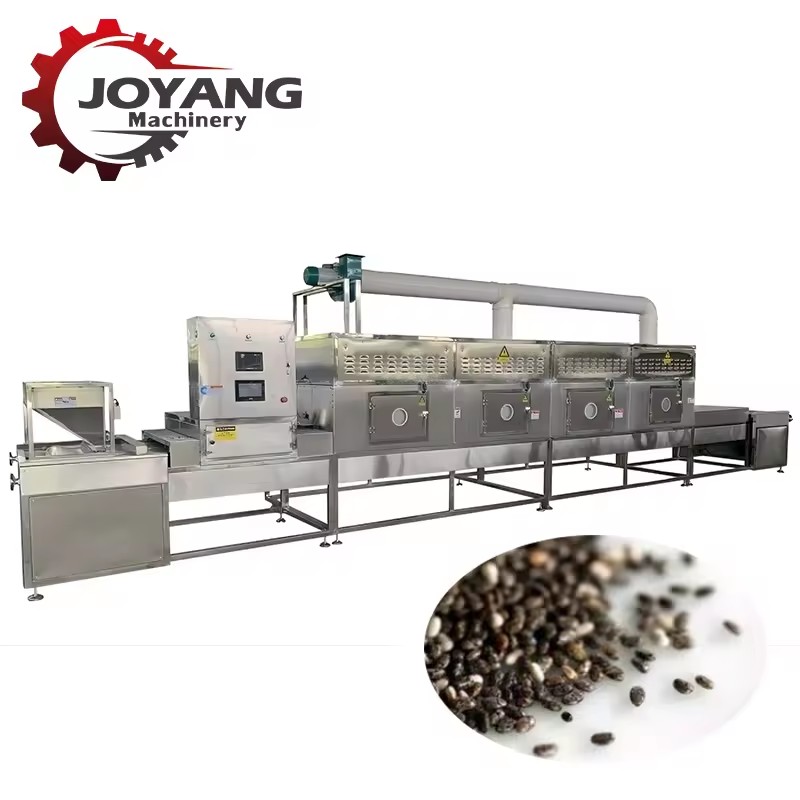 Customizable Automatic Industrial Continuous Tunnel Microwave Chia Seeds Drying Machine
