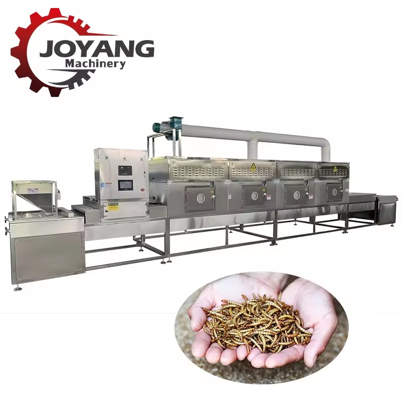 Energy-Saving Customized Fully Automatic Continuous Microwave Mealworm Drying Machine