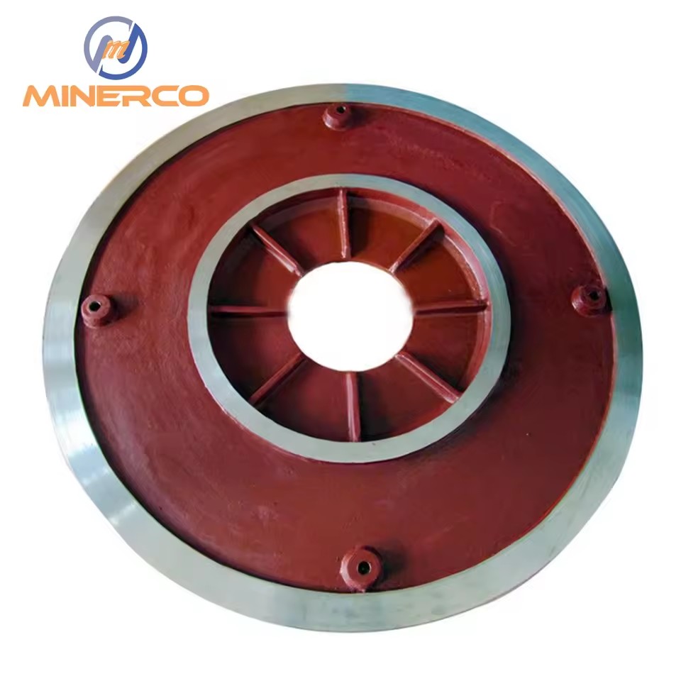 Ceramic Composite Curved Blade 4 Blades Painted Surface Frame Plate Liner Insert for Cyclone Feed Slurry Pump High Wear Mining