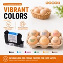 Food Grade Tij Ink Cartridge Fast Drying Smudge Resistant Thermal Inkjet Printer Consumable for Egg Expiry Date Coding