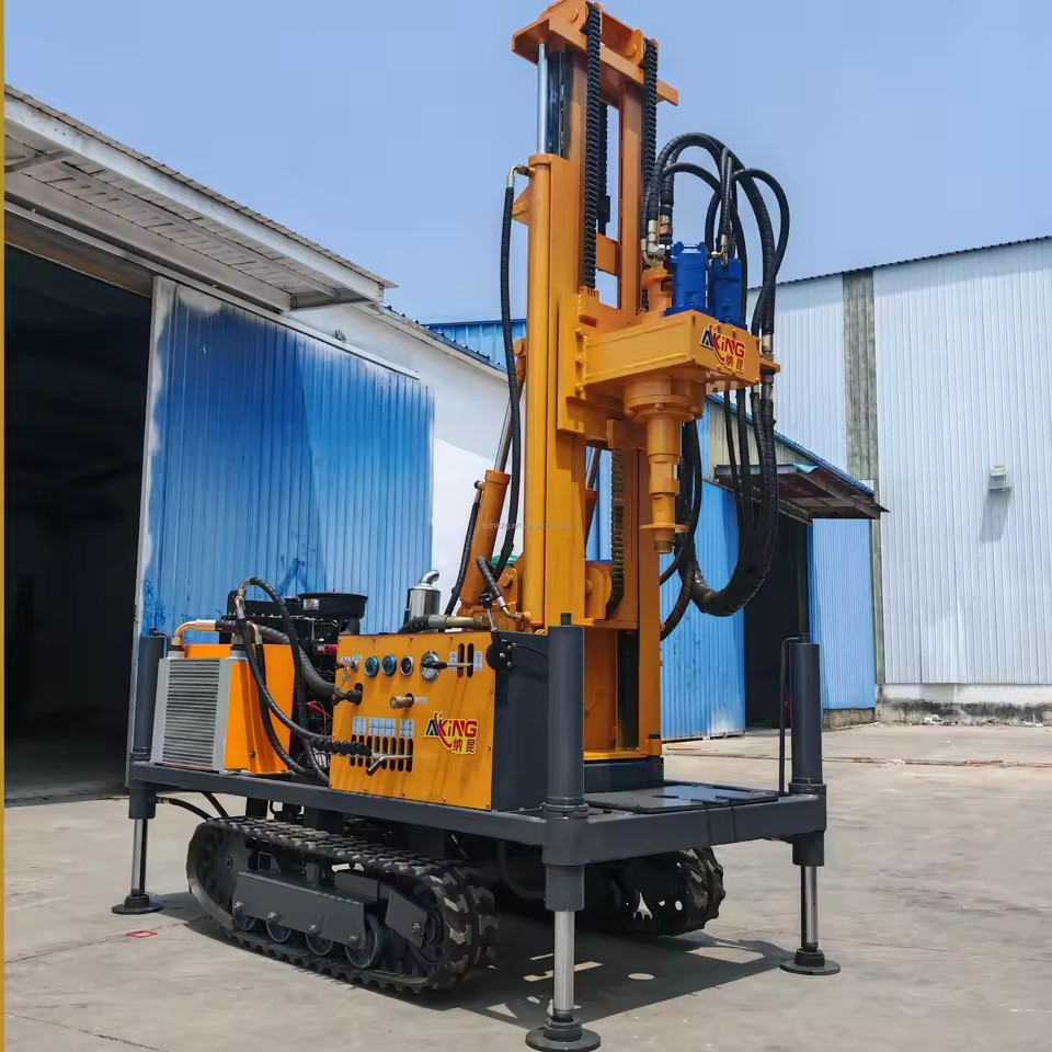 Mine Borehole Drilling Rig 200m Portable Wheeled Drilling Rig diesel Hydraulic Water Well Drilling Rig