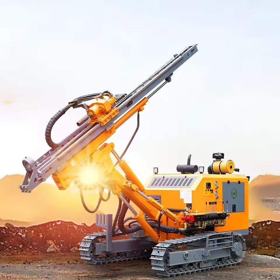 HengWang 2025 Mining Drilling Rig Equipment-Stone Hydraulic Diamond Drilling Machine Diesel Engine Motor Max 20m Drilling Depth