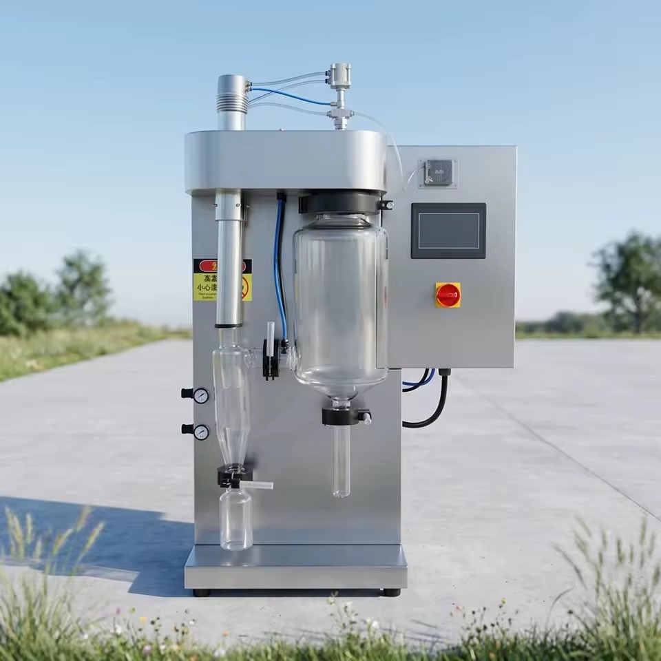 SUS304 Food Grade Stainless Steel Mini Spray Dryer for Dairy Powder, Egg Powder and Natural Extract Powder Production