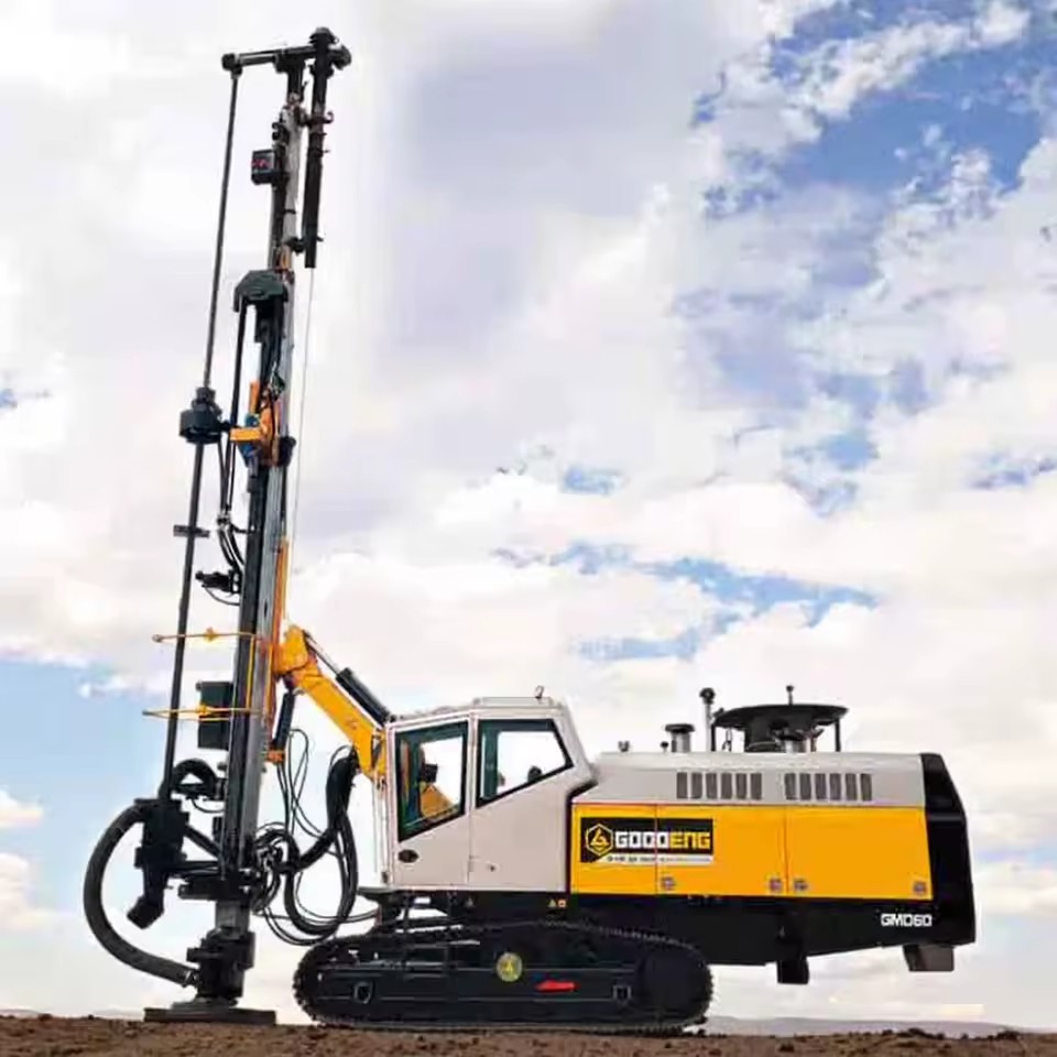 Machine GMD60S Hot Mining Drilling Rig Crawler Stone Blast Hole Drill with Air Compressor