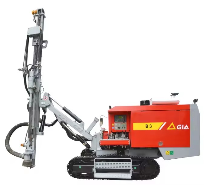 Mining DTH Down the Hole Blasting Drilling Rig Hydraulic Mining Crawler Drilling Rig With air Compressor