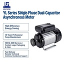 High Quality Aluminum Shell Motor Single Phase Double Capacitor Ac Asynchronous Motor