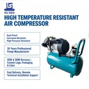 Industrial Portable Double Cylinder Piston AC 220V Single-Phase 2.2KW Lubricated Pump Motor Core Air V2047-50L