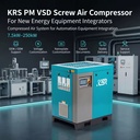 KRS PM VSD Screw Air Compressor 7.5kW-250kW for New Energy Equipment Integrator New Energy Battery and Solar Energy Saving Dryer